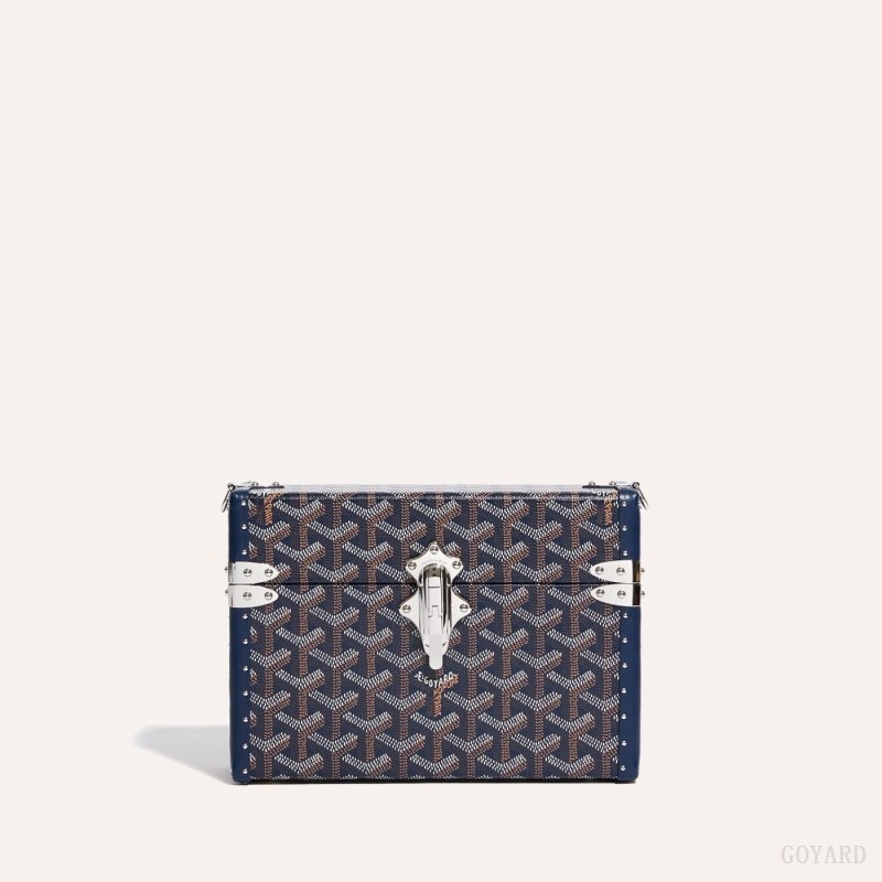 Navy Blue Goyard Cassette Trunk Bag | QUUP1334