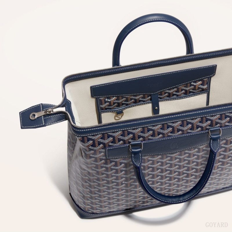 Navy Blue Goyard Cisalpin Document Case | ADGM3114