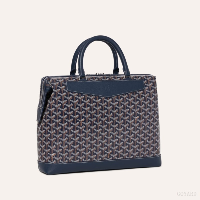 Navy Blue Goyard Cisalpin Document Case | ADGM3114