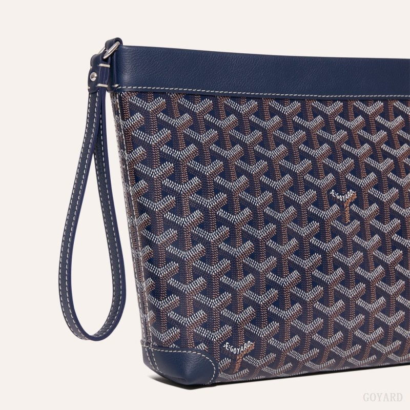 Navy Blue Goyard Conti pouch | FLOC2721