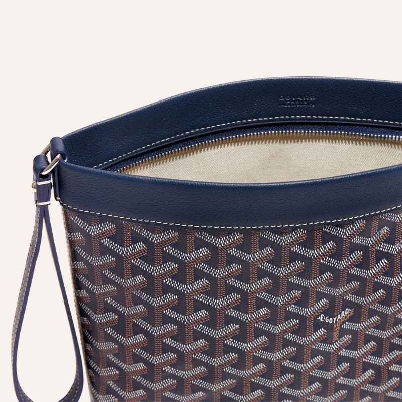 Navy Blue Goyard Conti pouch | FLOC2721