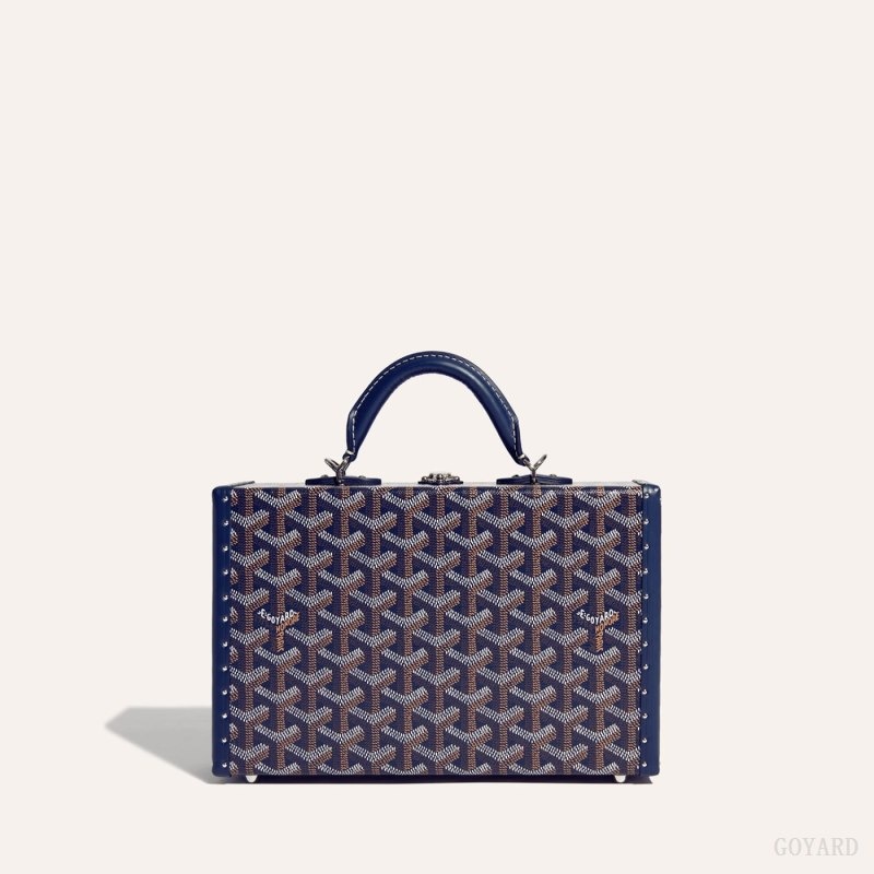 Navy Blue Goyard Grand Hôtel Trunk Bag | IXPH6994