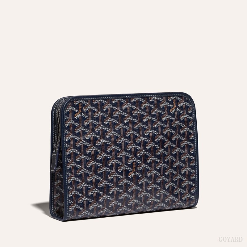 Navy Blue Goyard JOUVENCE MM TOILET BAG | LIDF0126