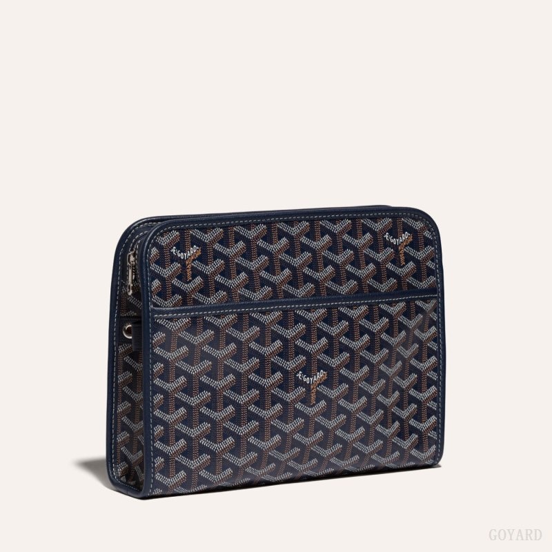 Navy Blue Goyard JOUVENCE MM TOILET BAG | LIDF0126