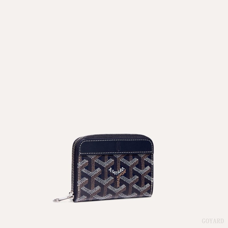 Navy Blue Goyard MATIGNON MINI WALLET | TWIB6481