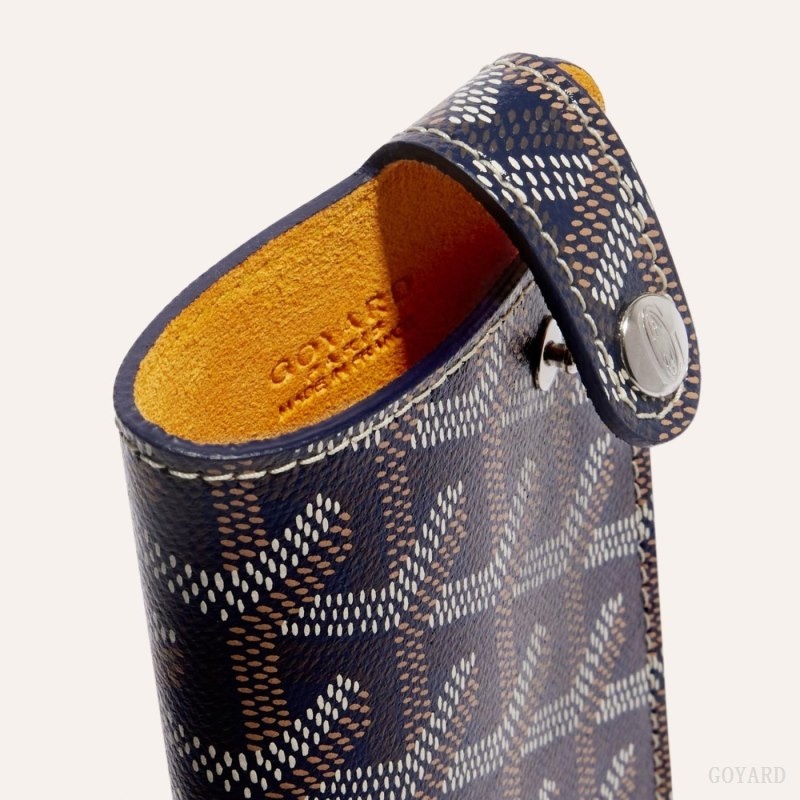 Navy Blue Goyard MONTMARTRE PM GLASSES CASE | AYEU1592