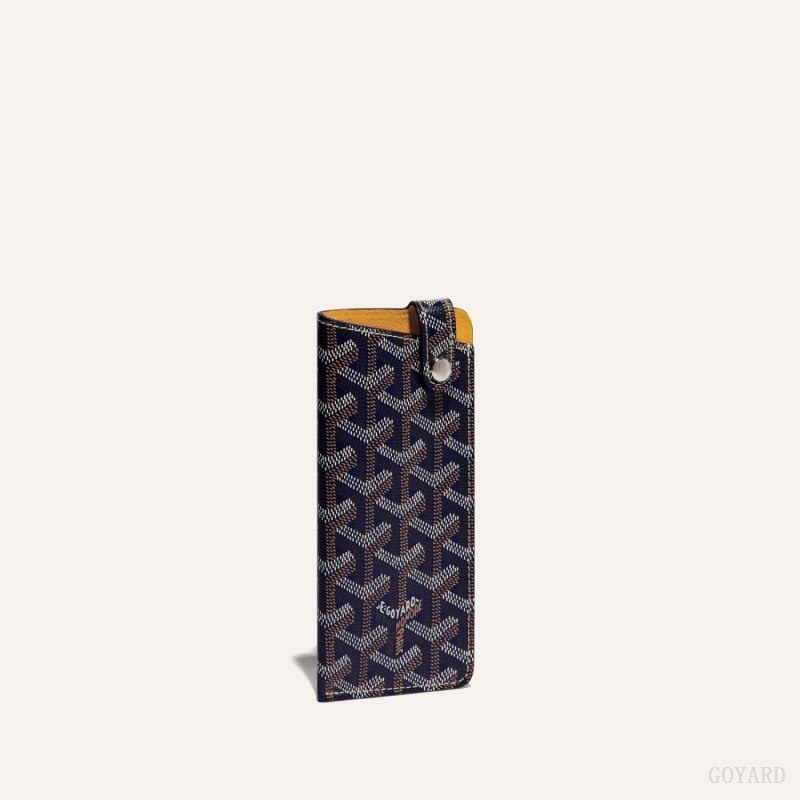 Navy Blue Goyard MONTMARTRE PM GLASSES CASE | AYEU1592