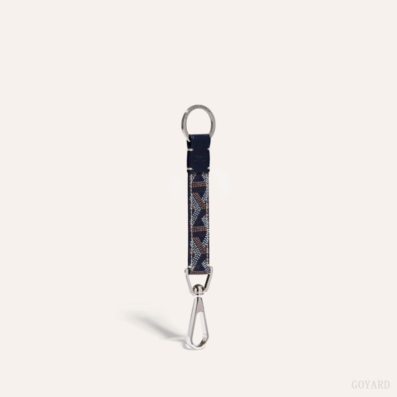 Navy Blue Goyard MOUSQUETON KEY RING | PDJA5910