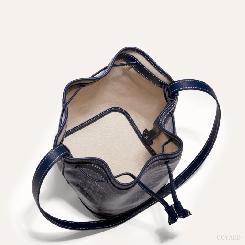 Navy Blue Goyard PETIT FLOT BUCKET BAG | APUW8494