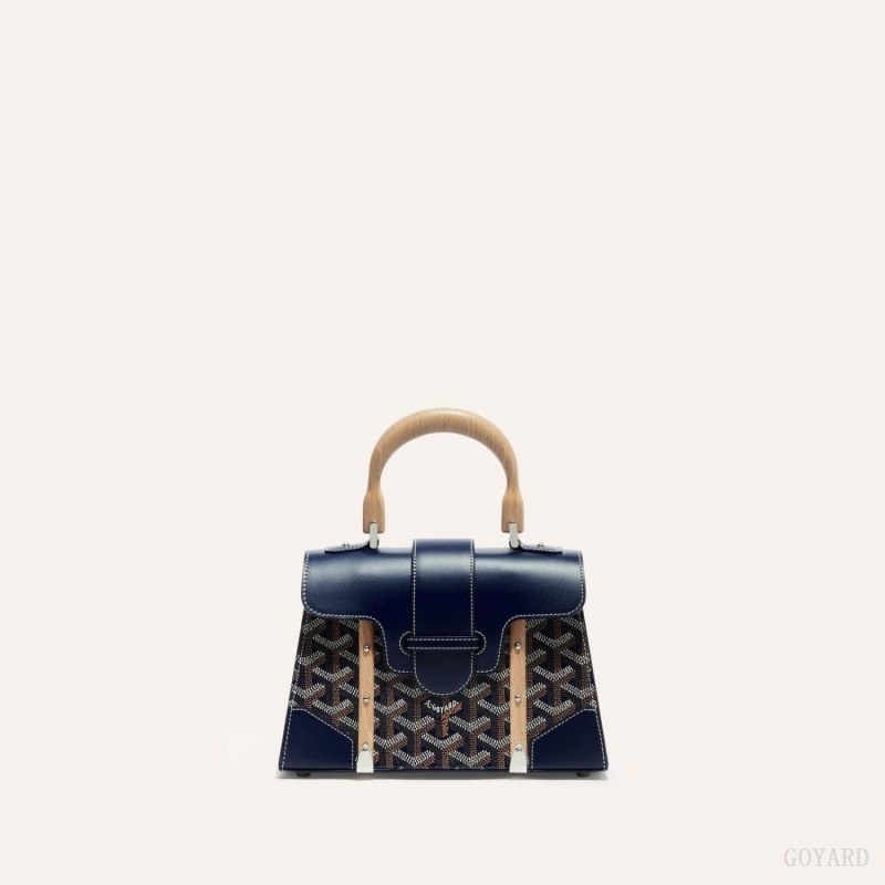 Navy Blue Goyard SAÏGON STRUCTURE MINI BAG | DXCT6896