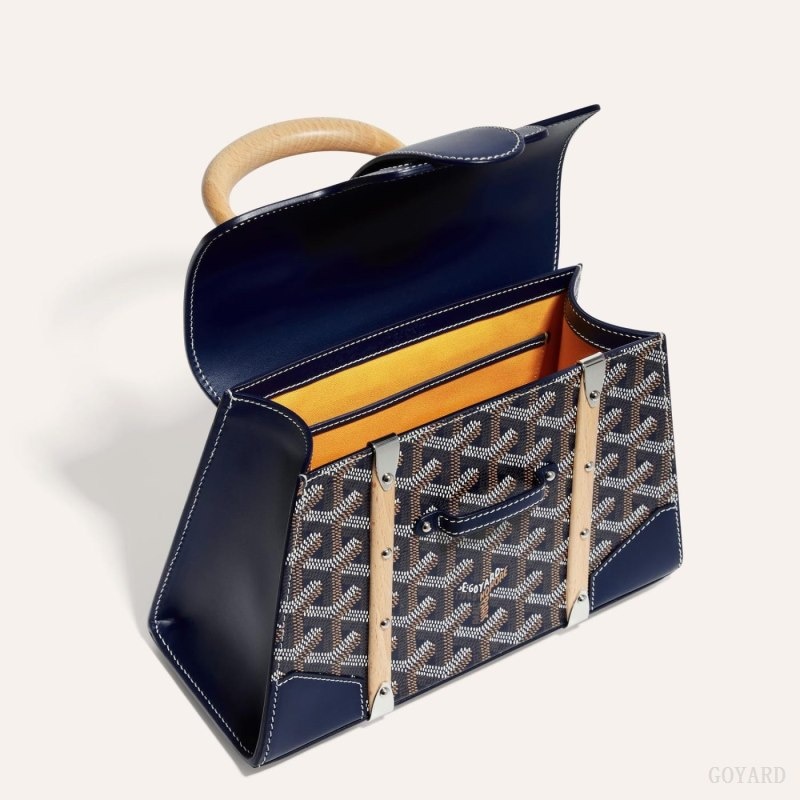 Navy Blue Goyard SAÏGON STRUCTURE MINI BAG | DXCT6896