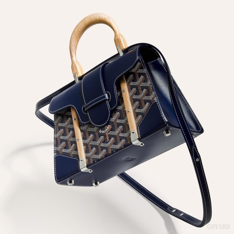 Navy Blue Goyard SAÏGON STRUCTURE MINI BAG | DXCT6896