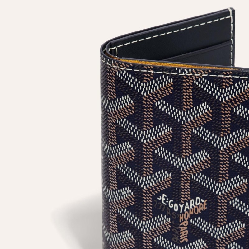 Navy Blue Goyard SAINT-PIERRE CARD WALLET | DHPS3288