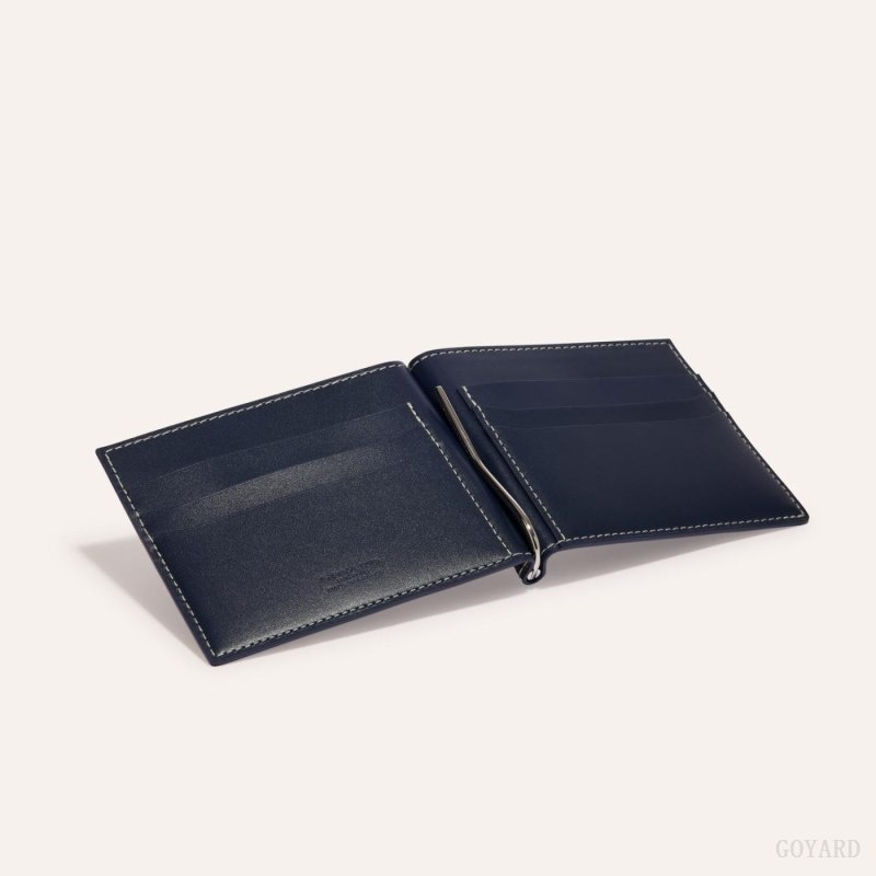 Navy Blue Goyard SAINT-THOMAS BILL FOLD | SIXR4518