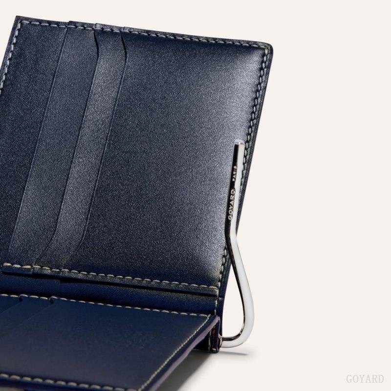 Navy Blue Goyard SAINT-THOMAS BILL FOLD | SIXR4518