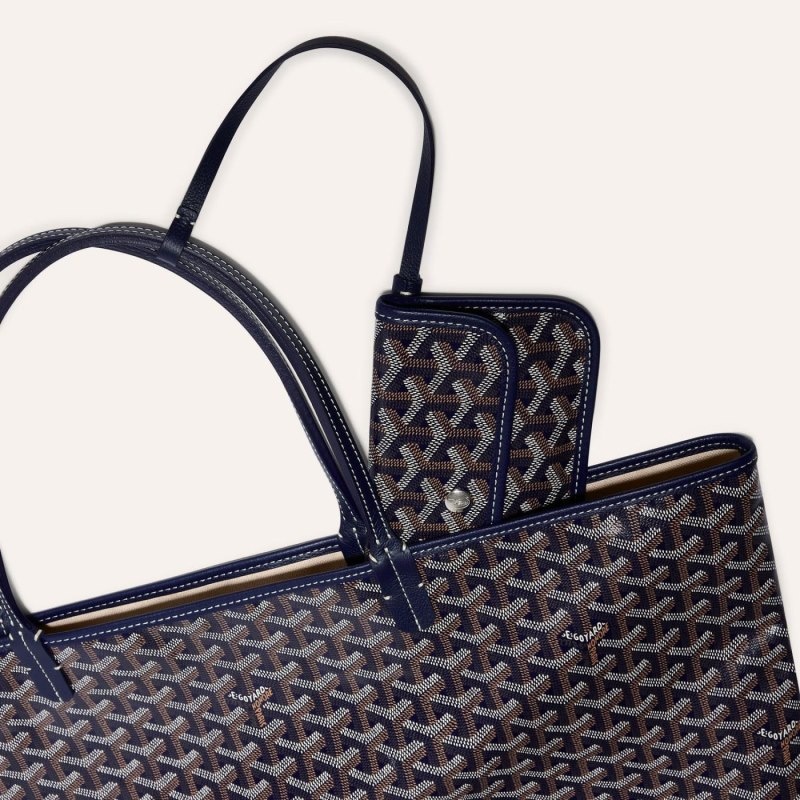 Navy Blue Goyard SAINT LOUIS GM BAG | WZFA4367