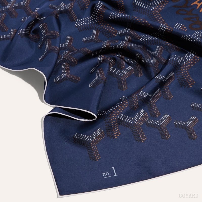 Navy Blue Goyard SCARF N°1 | NMPZ3454