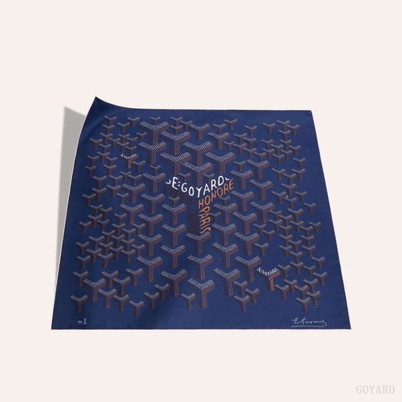 Navy Blue Goyard SCARF N°1 | NMPZ3454