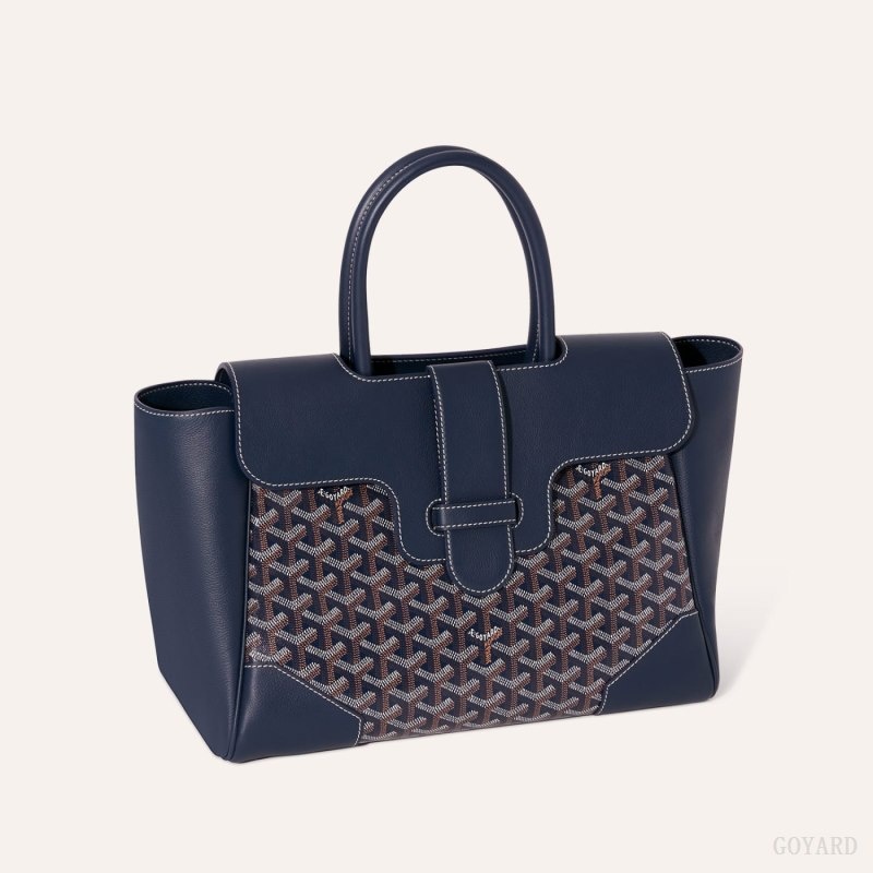 Navy Blue Goyard Saïgon tote bag | JBQA9089