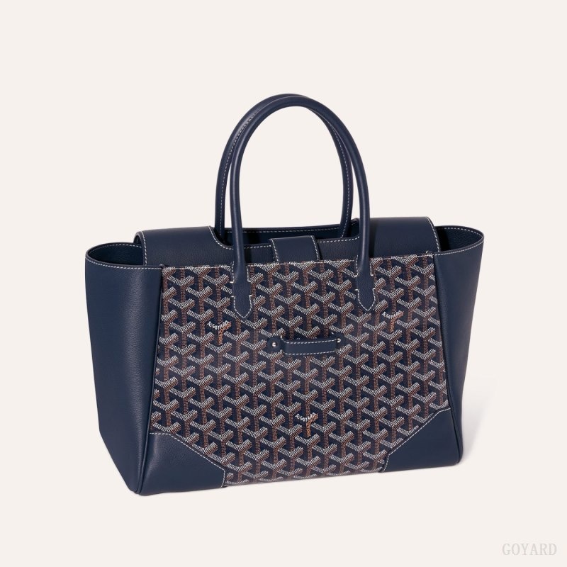 Navy Blue Goyard Saïgon tote bag | JBQA9089