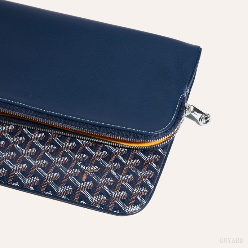 Navy Blue Goyard Sainte-Marie GM Clutch | XBHA6830