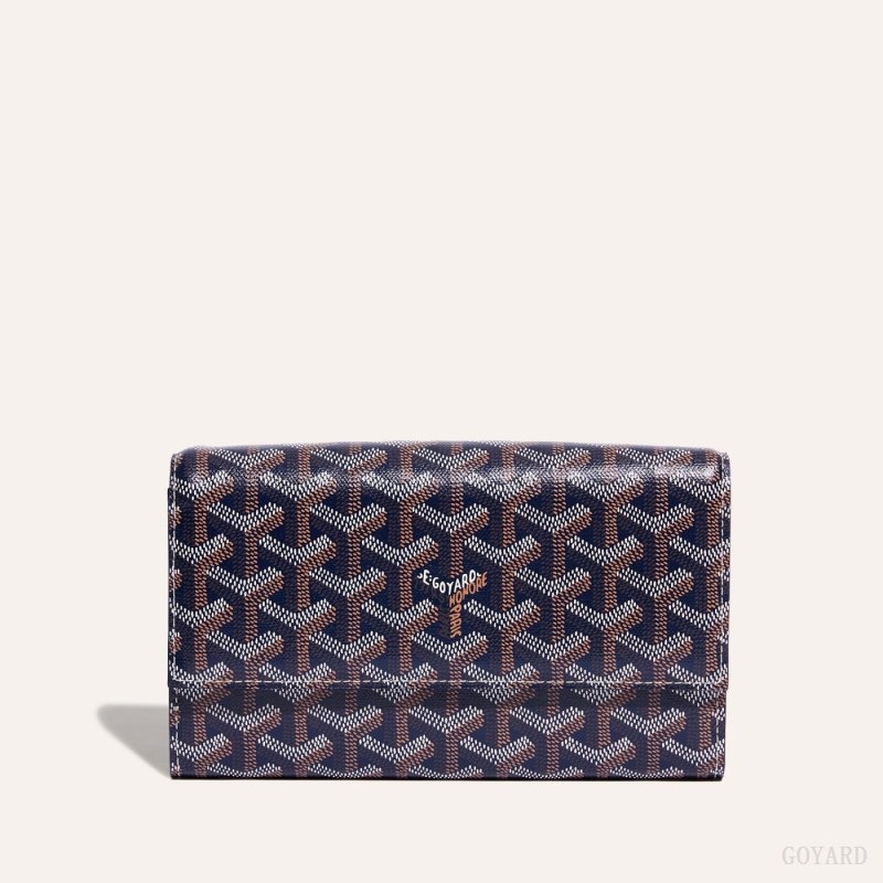 Navy Blue Goyard Varenne Continental Wallet | TGPY8605