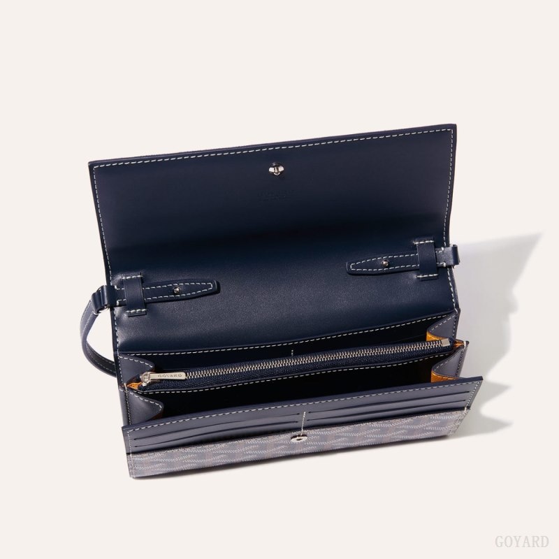 Navy Blue Goyard Varenne Continental Wallet | TGPY8605