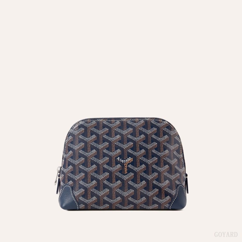 Navy Blue Goyard Vendôme Cosmetic Pouch | YVWM0032