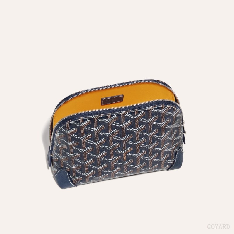 Navy Blue Goyard Vendôme Cosmetic Pouch | YVWM0032