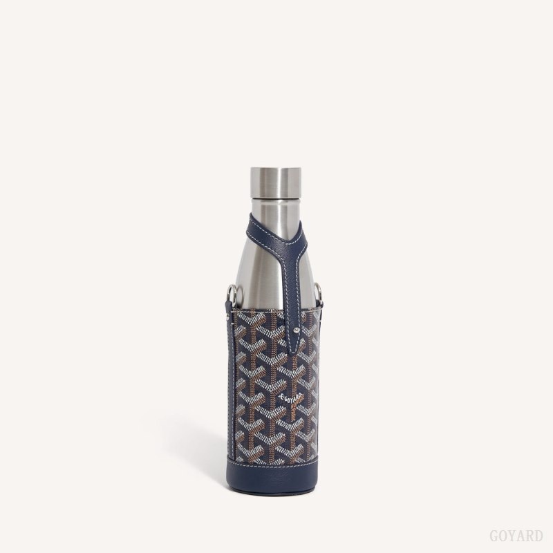 Navy Blue Goyard Yonne MM Case & Flask | JFOG5199