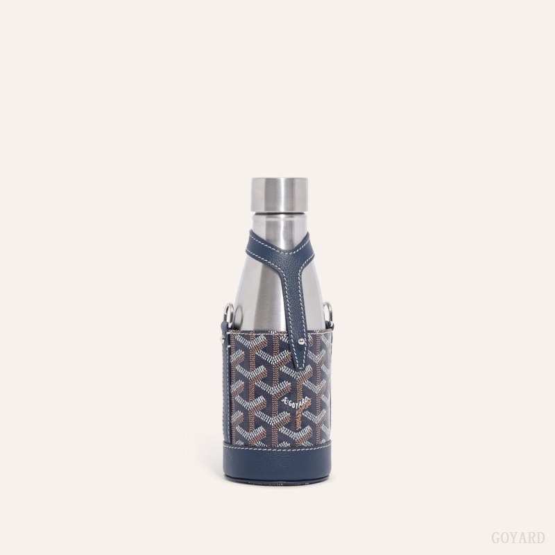 Navy Blue Goyard Yonne PM Case & Flask | RAUC2325