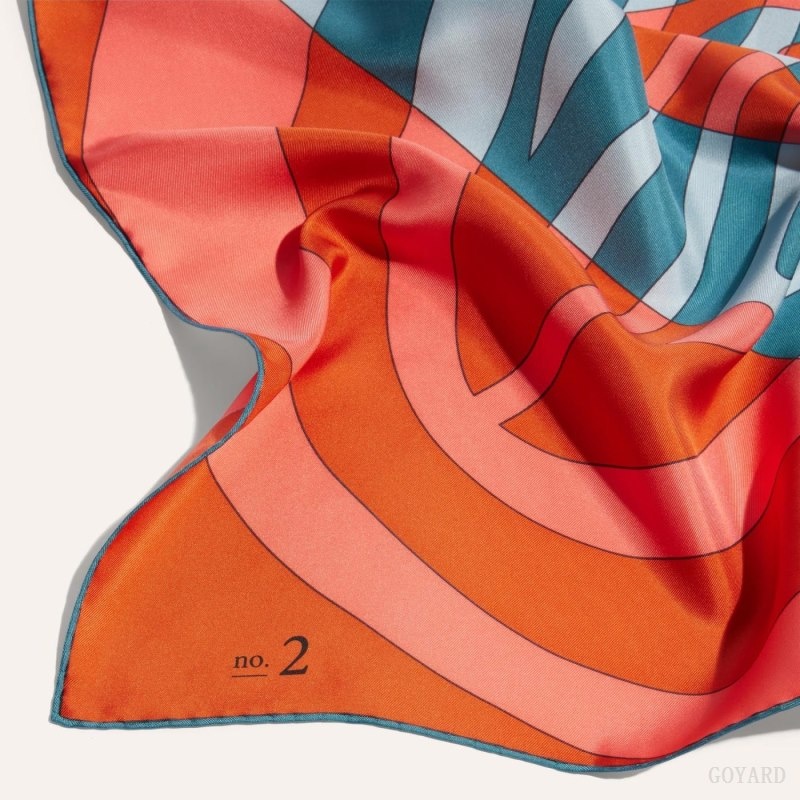 Orange / Navy Blue Goyard SCARF N°2 | ZHRV1945