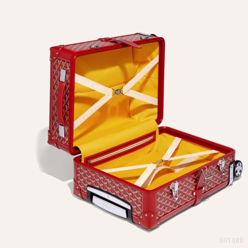 Red Goyard BOURGET PM TROLLEY CASE | YTNJ0589