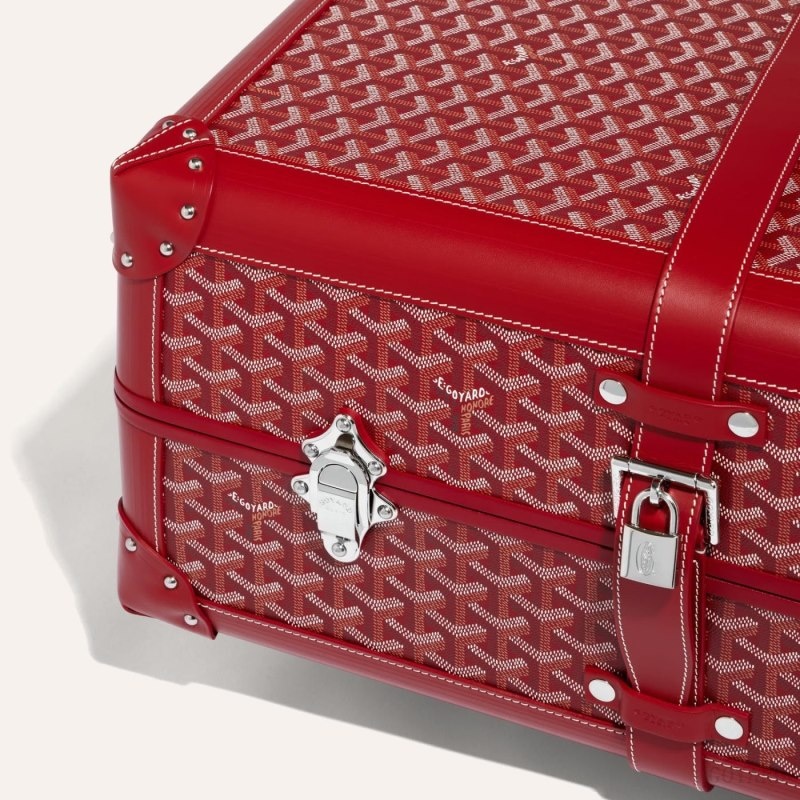 Red Goyard BOURGET PM TROLLEY CASE | YTNJ0589