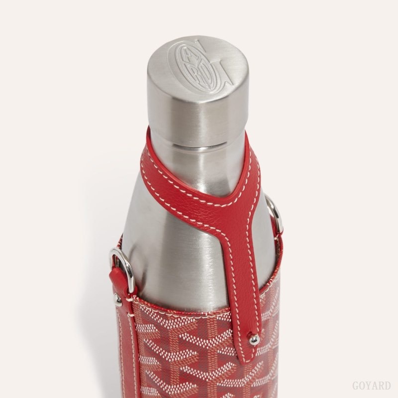 Red Goyard Yonne MM Case & Flask | FMLY4675