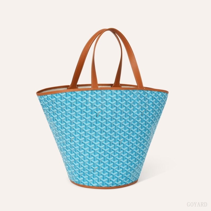 Turquoise / Brown Goyard BELHARRA BAG | OGJO7814