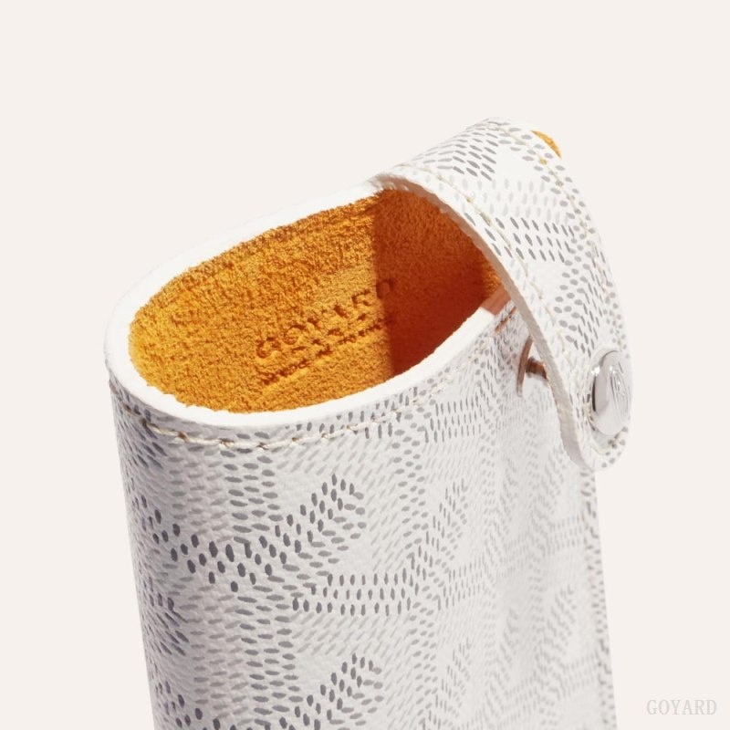 White Goyard MONTMARTRE PM GLASSES CASE | OVBL4133