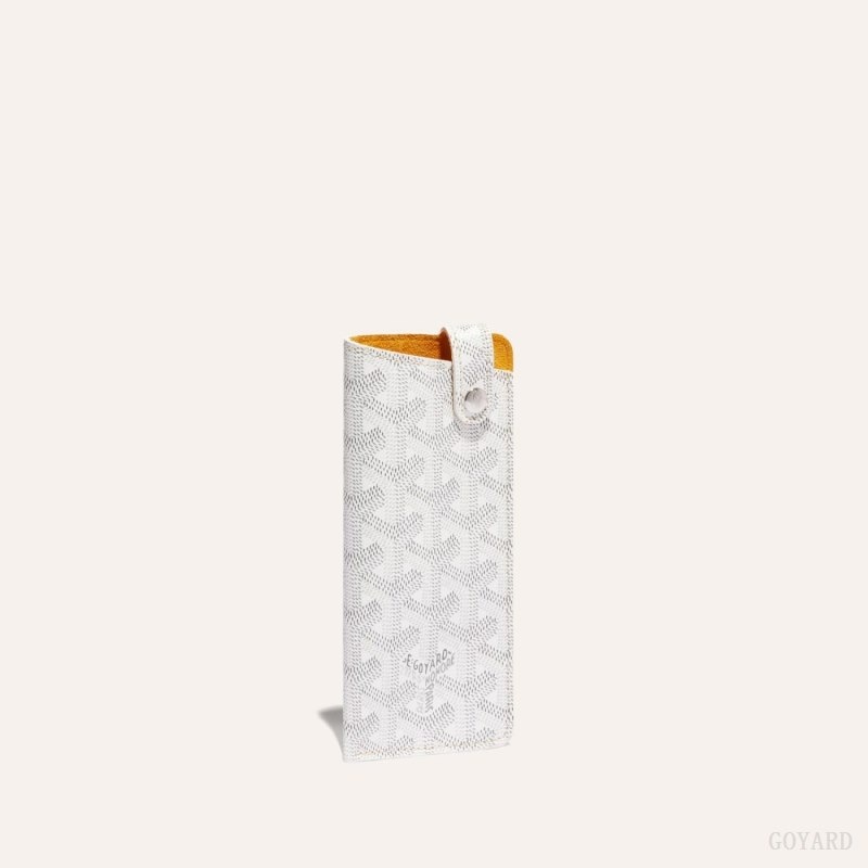 White Goyard MONTMARTRE PM GLASSES CASE | OVBL4133