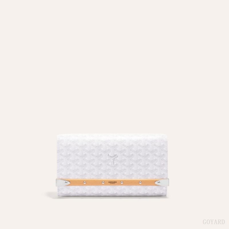 White Goyard Monte-Carlo PM Clutch | KSQL7280