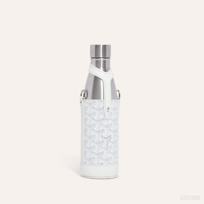 White Goyard Yonne MM Case & Flask | DOUP8388