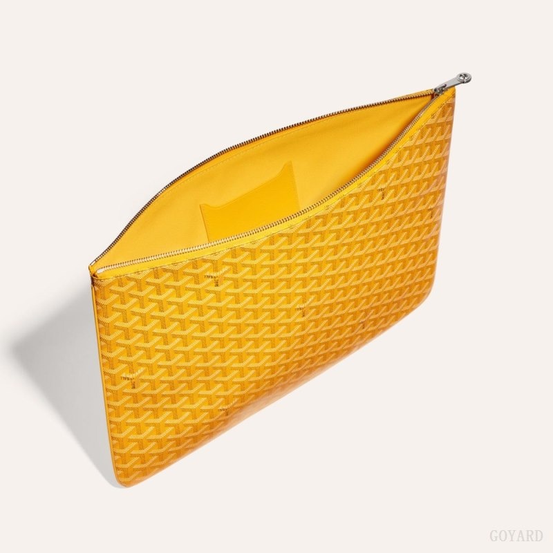 Yellow Goyard SENAT GM DOCUMENT CASE | OYTV7628