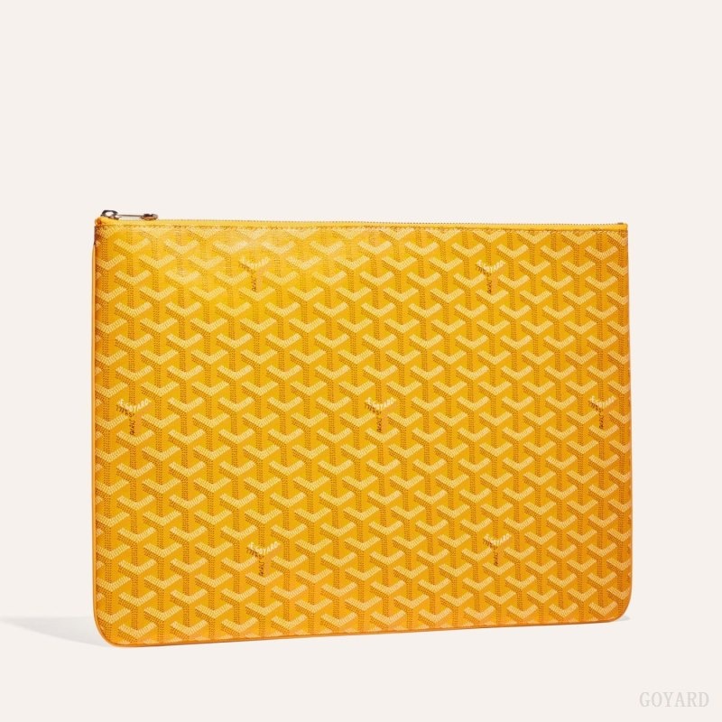 Yellow Goyard SENAT GM DOCUMENT CASE | OYTV7628